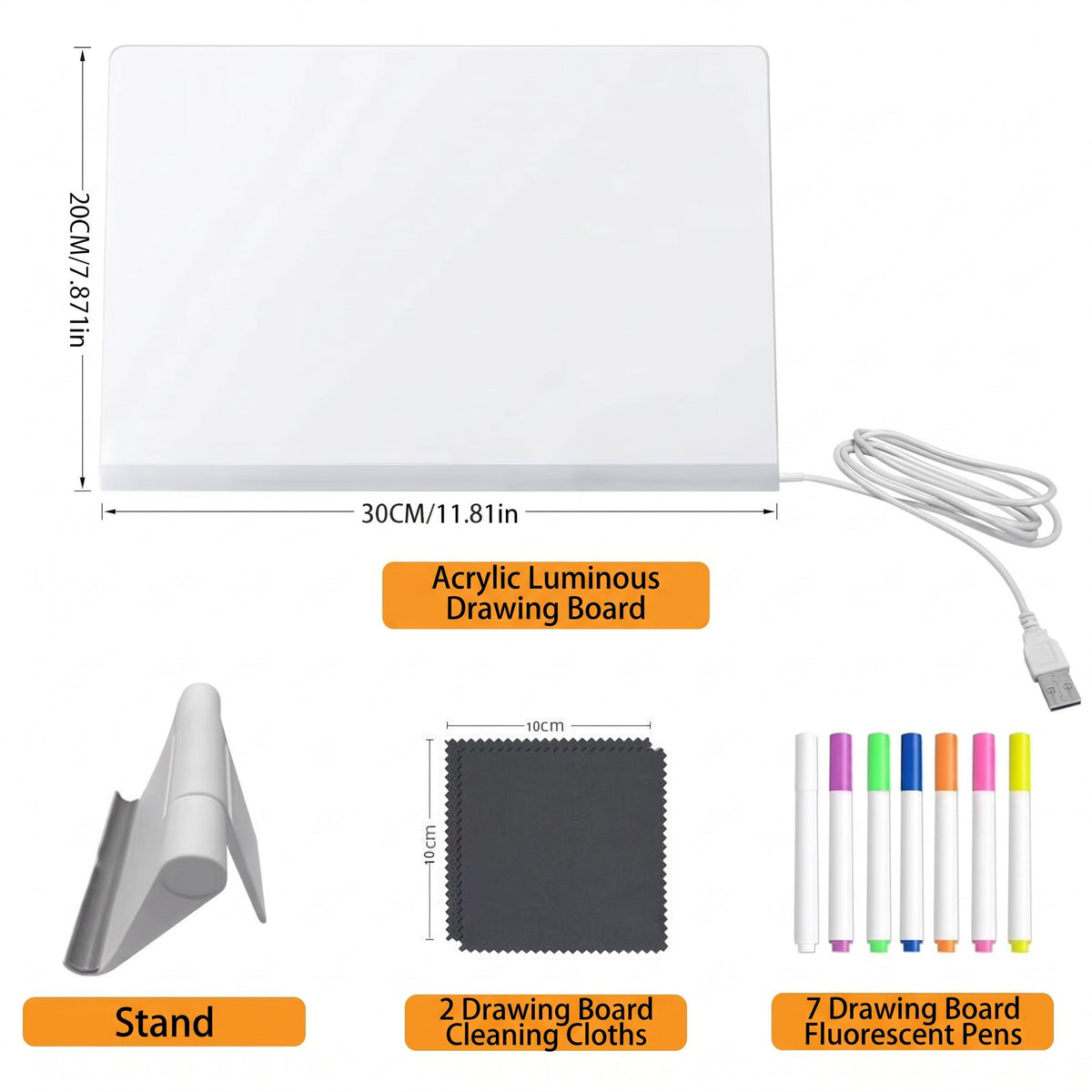 🌈✨ Magic LED Light-Up Drawing Board 🎨💡 Reusable Glow Art Kit for Kids 🖍️🌟 Colorful Doodle & Tracing Board 🎁🎄 Fun Creative Gift for Boys & Girls